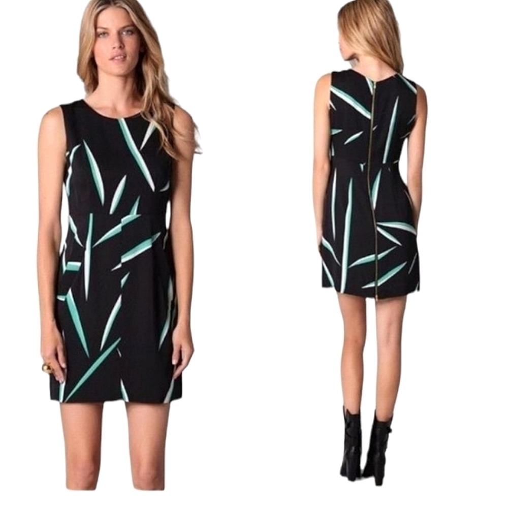 Diane Von Furstenberg Carpreena Mini Shift Dress In Grass Rain